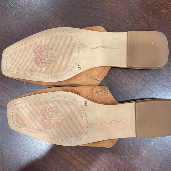 Vince Camuto Tan Mules in Minimalist Design. Soles and Insoles look new!Nice EUC - Picture 5 of 8